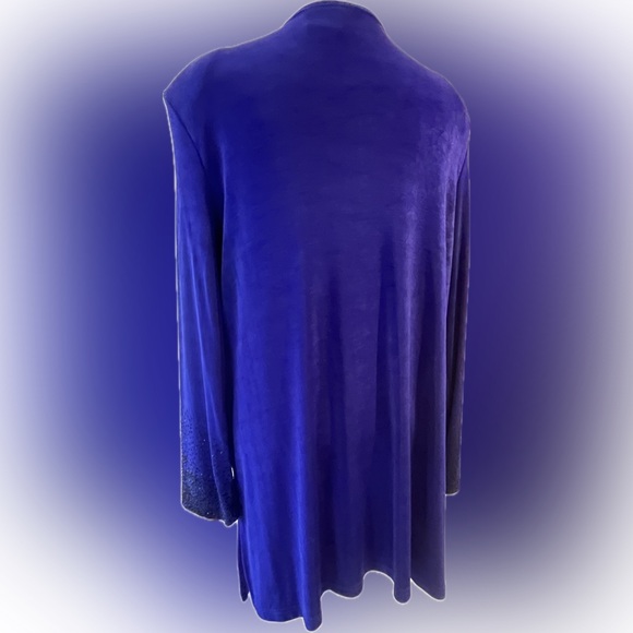 Gorgeous over jacket with shimmering sequin black on top of cobalt blue - Picture 3 of 7
